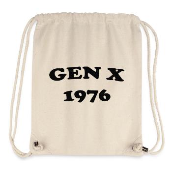 Gen X 1976 Retro Logo - Stanley/Stella recycelter Gym Bag - Naturweiß - Vorne