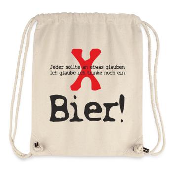 Saufen Kiffen Design 4971 - Stanley/Stella recycelter Gym Bag - Naturweiß - Vorne