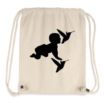 Baby Birds Vögel Kind Geburt Eltern Geschenk - Stanley/Stella recycelter Gym Bag - Naturweiß - Vorne