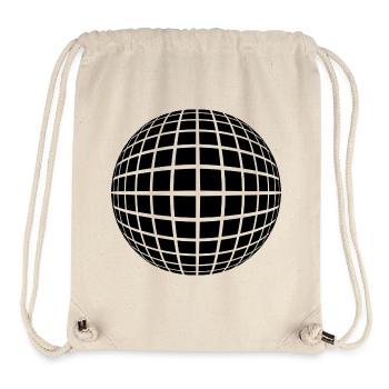 Boule Globe globe 3D cadeau idée cadeau - Sac à cordon recyclé Stanley/Stella - blanc naturel - Devant