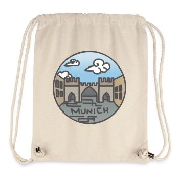 München Illustration - Stanley/Stella recycelter Gym Bag - Naturweiß - Vorne