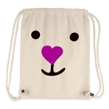 Polar Bear Bear Children's Room Heart Nose Animal Love Children - Stanley/Stella Recycled Gym Bag - natural - Front