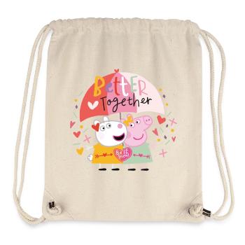 Peppa Pig And Suzy Sheep Better Together - Stanley/Stella Recycled Gym Bag - natural - Front