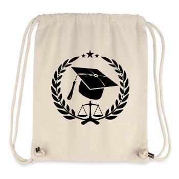 Erfolgreiches Kappenlogo in Lorbeerkranz - Stanley/Stella recycelter Gym Bag - Naturweiß - Vorne