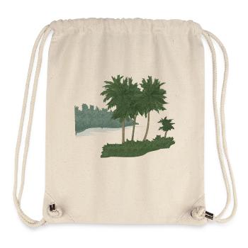 Palmeninsel mit Struktur Effekt (mod.) - Stanley/Stella recycelter Gym Bag - Naturweiß - Vorne