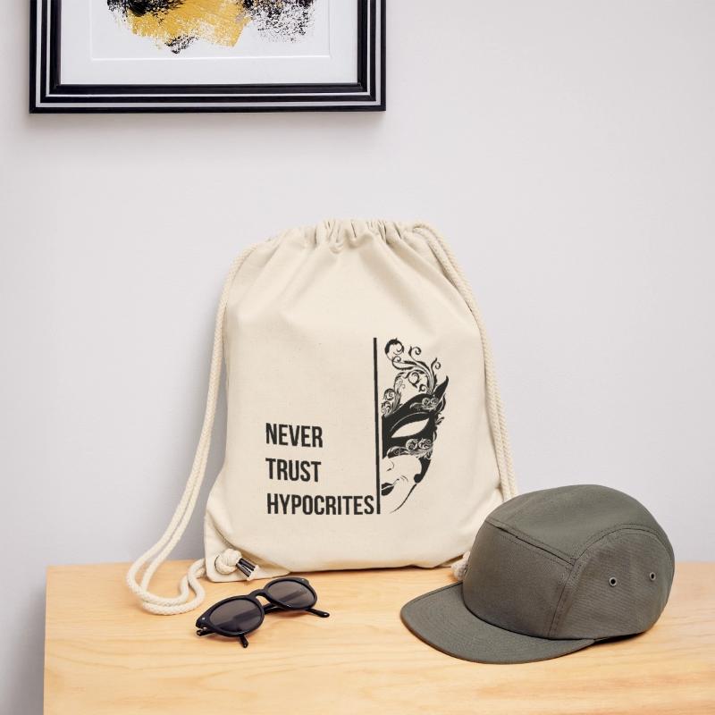 Never Trust Hypocrites Stanley/Stella Recycled Gym Bag