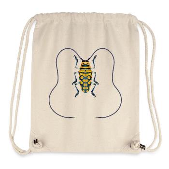 Sternotomis bohemani Coléoptère Espèce Insecte Jaune Noir - Sac à cordon recyclé Stanley/Stella - blanc naturel - Devant