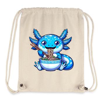 Blaue Nudeln Drachen Essstäbchen - Stanley/Stella recycelter Gym Bag - Naturweiß - Vorne