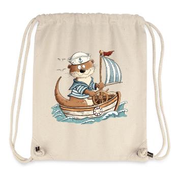 Otter Boat Voilier - Sac à cordon recyclé Stanley/Stella - blanc naturel - Devant