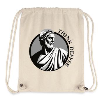 Klassischer griechischer Philosoph | "Denk tiefer" | Stoisch - Stanley/Stella recycelter Gym Bag - Naturweiß - Vorne