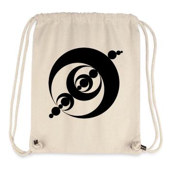 Kosmisches spiralförmiges Kornkreis-Design - Stanley/Stella recycelter Gym Bag - Naturweiß - Vorne