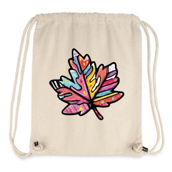 Ahorn Blatt Bunt Herbst - Stanley/Stella recycelter Gym Bag - Naturweiß - Vorne