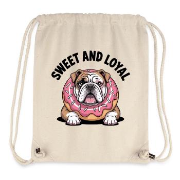 Bouledogue doux et loyal - Sac à cordon recyclé Stanley/Stella - blanc naturel - Devant