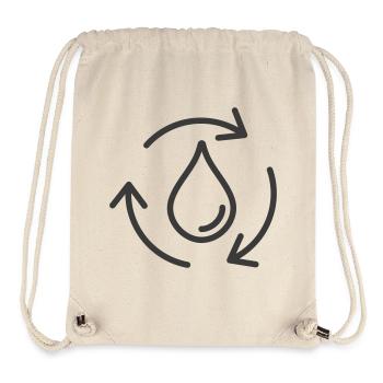 Water Recycling Symbol With Droplet And Arrows - Stanley/Stella Recycled Gym Bag - natural - Front