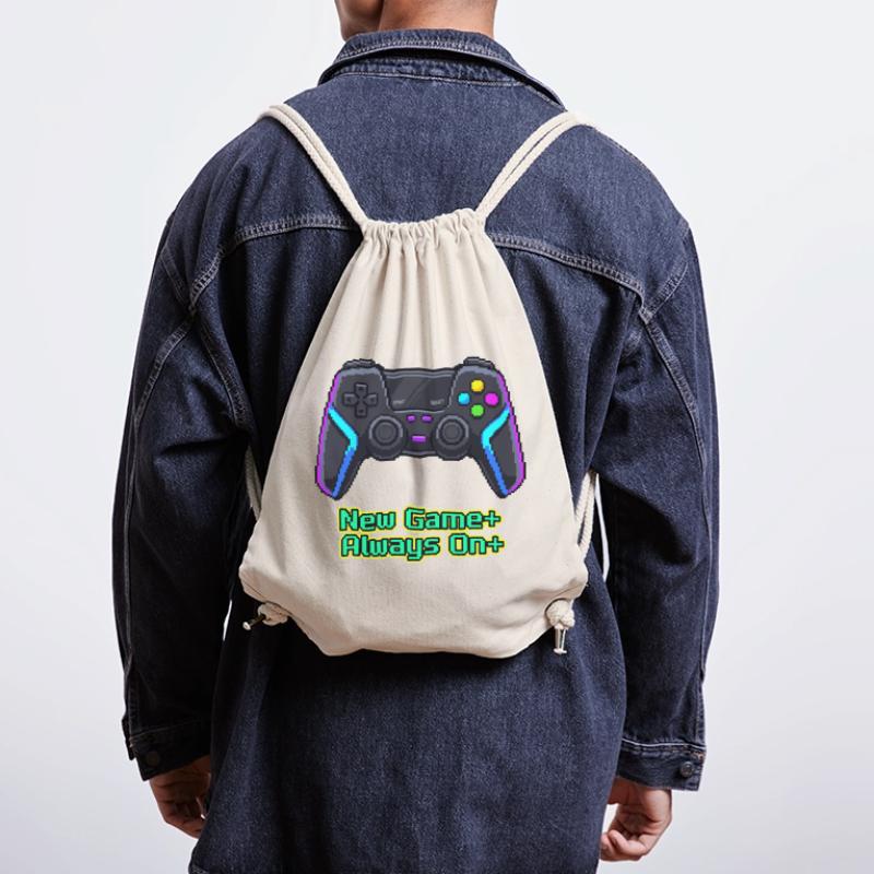Neon Pixel Controller New Game Plus Sac à cordon recyclé Stanley/Stella