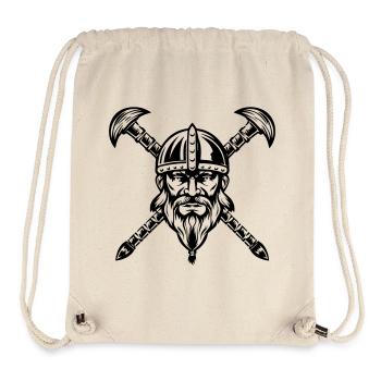 Bearded Viking Warrior Face - Stanley/Stella Recycled Gym Bag - natural - Front