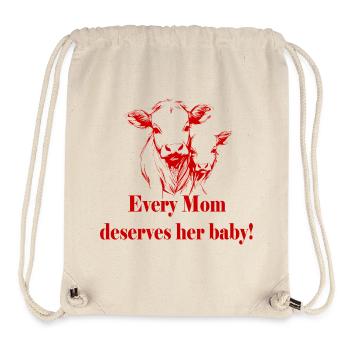 Animal Welfare - Cow + Baby - Stanley/Stella Recycled Gym Bag - natural - Front