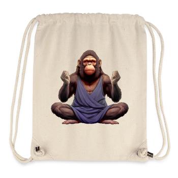Singes de Yoga - Sac à cordon recyclé Stanley/Stella - blanc naturel - Devant