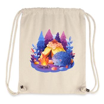 Schlafender Igel am Lagerfeuer - Stanley/Stella recycelter Gym Bag - Naturweiß - Vorne