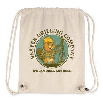 Beaver Drilling Co kann jedes Loch bohren. Schmutz - Stanley/Stella recycelter Gym Bag - Naturweiß - Vorne
