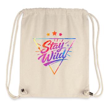 bleib wild  - Stanley/Stella recycelter Gym Bag - Naturweiß - Vorne