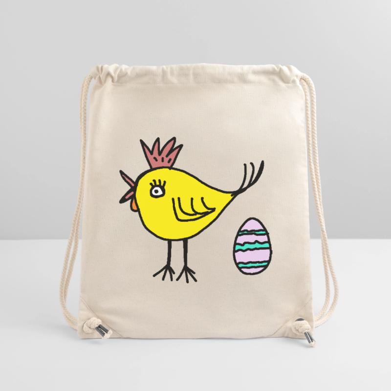 Chicken Chick Egg Easter Easter Egg Kids Stanley/Stella Recycled Gym Bag
