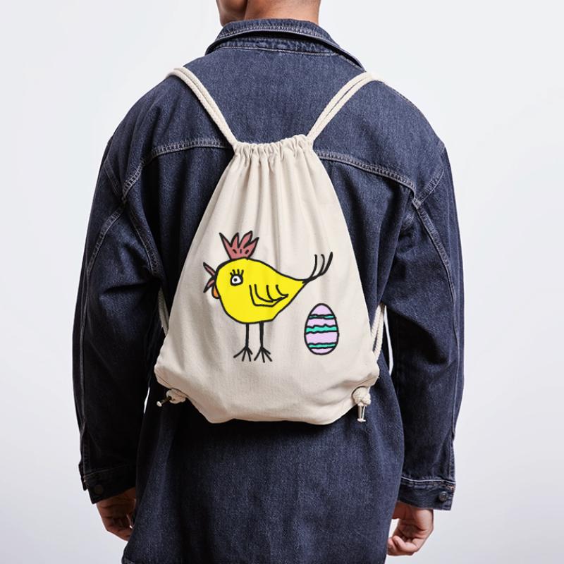 Chicken Chick Egg Easter Easter Egg Kids Stanley/Stella Recycled Gym Bag