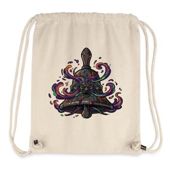 Totenkopf Glocke Neon - Stanley/Stella recycelter Gym Bag - Naturweiß - Vorne