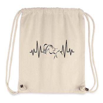 sexy girl in sex position doggystyle with heartbeat - Stanley/Stella Recycled Gym Bag - natural - Front