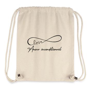 Bedingungslose Liebe - Liebe - Liebe ohne Grenzen - Stanley/Stella recycelter Gym Bag - Naturweiß - Vorne