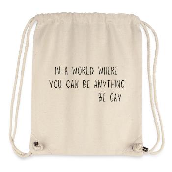 Funny design for gay rights - Stanley/Stella Recycled Gym Bag - natural - Front
