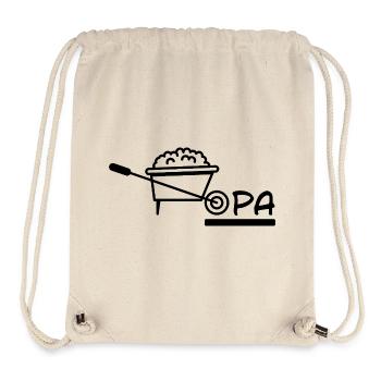 Opa Schubkarren Gartenarbeit - Stanley/Stella recycelter Gym Bag - Naturweiß - Vorne