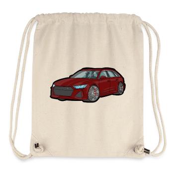 Red Sports Car Silhouette - Stanley/Stella Recycled Gym Bag - natural - Front