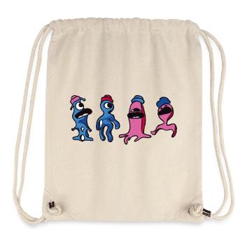 Bunte Aliens - Horst, Björn, Philip und Peter - Stanley/Stella recycelter Gym Bag - Naturweiß - Vorne