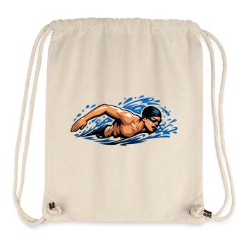 Freistil Schwimmer Dynamisches Wasser - Stanley/Stella recycelter Gym Bag - Naturweiß - Vorne