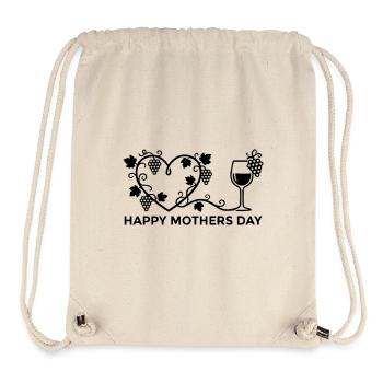 Happy Mothers Day Wein Herz Muttertag - Stanley/Stella recycelter Gym Bag - Naturweiß - Vorne