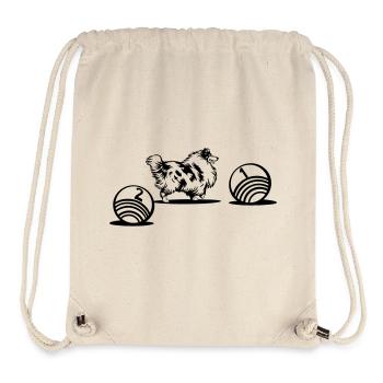 Long-haired Collie Driftball Sport (dyeable) - Stanley/Stella Recycled Gym Bag - natural - Front
