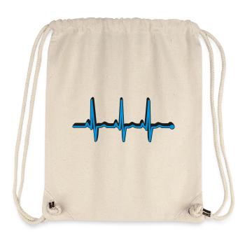 la fréquence des battements cardiaques - Sac à cordon recyclé Stanley/Stella - blanc naturel - Devant