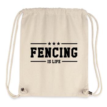 Fencing is life - Sac à cordon recyclé Stanley/Stella - blanc naturel - Devant