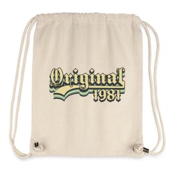 Born in 1981 - Stanley/Stella Recycled Gym Bag - natural - Front