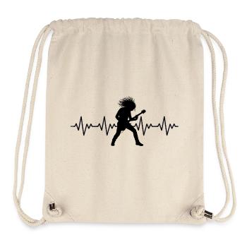 Rock Musik EKG Herzschlag - Stanley/Stella recycelter Gym Bag - Naturweiß - Vorne