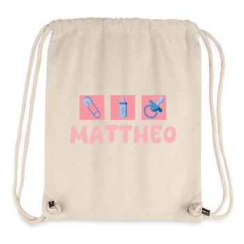 Baby Mattheo - Stanley/Stella recycelter Gym Bag - Naturweiß - Vorne