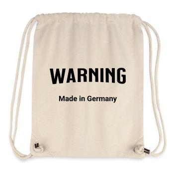 Avertissement - Fabriqué en Allemagne - Sac à cordon recyclé Stanley/Stella - blanc naturel - Devant