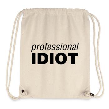 Idiot professionnel - Sac à cordon recyclé Stanley/Stella - blanc naturel - Devant