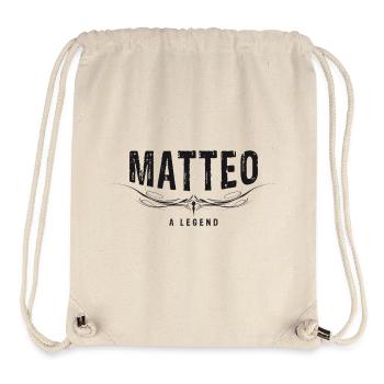 MATTEO A LEGEND décoré - Sac à cordon recyclé Stanley/Stella - blanc naturel - Devant