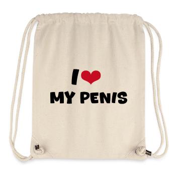 I love - Stanley/Stella Recycled Gym Bag - natural - Front