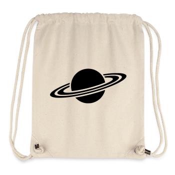 Saturn Planet Ring Silhouette - Stanley/Stella Recycled Gym Bag - natural - Front