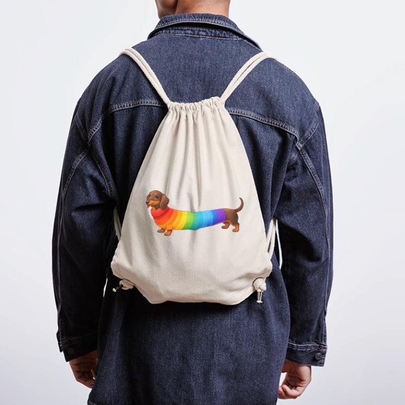 Dackel mit Regenbogen Pullover  Stanley/Stella recycelter Gym Bag