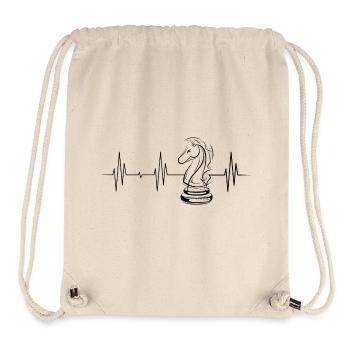 Schach Pferd Herzschlag Puls knight Schachverein - Stanley/Stella recycelter Gym Bag - Naturweiß - Vorne
