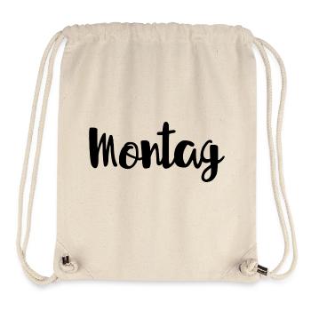 Montag Wochentag Wochenanfang - Stanley/Stella recycelter Gym Bag - Naturweiß - Vorne